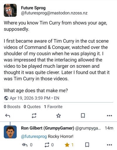 A little post for Tim Curry